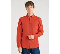 Leinenhemd LINDBERGH "Leinenhemd Relaxed Fit", Herren, Gr. M, Normalgrößen, coral orange, Obermaterial: 55% Leinen, 45% Baumwolle, Hemden (28783311-M) coral orange