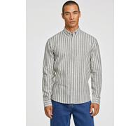 Leinenhemd LINDBERGH "Leinenhemd Relaxed Fit", Herren, Gr. M, Normalgrößen, grün (army), Obermaterial: 55% Leinen, 45% Baumwolle, Hemden (68259250-M) army