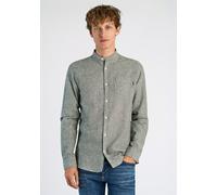 Leinenhemd LINDBERGH "Leinenhemd Relaxed Fit", Herren, Gr. M, Normalgrößen, grün (army), Obermaterial: 55% Leinen, 45% Baumwolle, Hemden (77966269-M) army