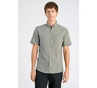 Leinenhemd LINDBERGH "Leinenhemd Relaxed Fit", Herren, Gr. M, Normalgrößen, grün (army), Obermaterial: 55% Leinen, 45% Baumwolle, Hemden (43673139-M) army