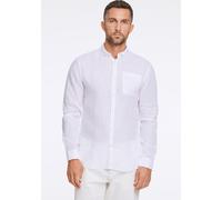 Leinenhemd LINDBERGH "Leinenhemd Relaxed Fit", Herren, Gr. M, Normalgrößen, weiß, Obermaterial: 100% Leinen, Hemden (43666760-M) weiß