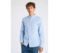 Leinenhemd LINDBERGH "Leinenhemd Relaxed Fit", Herren, Gr. S, Normalgrößen, blau (sky blau), Obermaterial: 55% Leinen, 45% Baumwolle, Hemden (68905437-S) sky blau