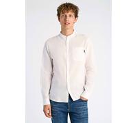 Leinenhemd LINDBERGH "Leinenhemd Relaxed Fit", Herren, Gr. XL, Normalgrößen, weiß, Obermaterial: 55% Leinen, 45% Baumwolle, Hemden (82315417-XL) weiß
