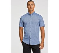 Leinenhemd LINDBERGH "Leinenhemd Relaxed Fit", Herren, Gr. XXL, Normalgrößen, blau (dk blau), Obermaterial: 55% Leinen, 45% Baumwolle, Hemden (85485718-XXL) dk blau