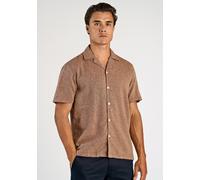 Leinenhemd LINDBERGH "Leinenhemd Relaxed Fit", Herren, Gr. XXL, Normalgrößen, braun, Obermaterial: 55% Leinen, 45% Baumwolle, Hemden (60852243-XXL) braun