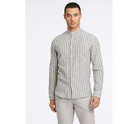 Lindbergh Slim Fit Leinenhemd army, Gestreift