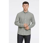 Leinenhemd LINDBERGH "Leinenhemd Slim Fit", Herren, Gr. XL, Normalgrößen, grün (faded grün), Obermaterial: 55% Leinen, 45% Baumwolle, Hemden (74503360-XL) faded grün