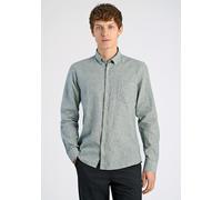 Leinenhemd LINDBERGH "Lindbergh Leinenhemd", Herren, Gr. L, Normalgrößen, grün (faded grün), Obermaterial: 55% Leinen, 45% Baumwolle, Hemden (12616920-L) faded grün