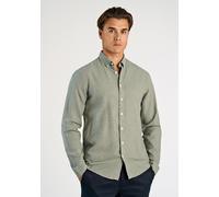 Leinenhemd LINDBERGH "Lindbergh Leinenhemd", Herren, Gr. M, Normalgrößen, faded grün, Obermaterial: 55% Leinen, 45% Baumwolle, Hemden (85614129-M) faded grün