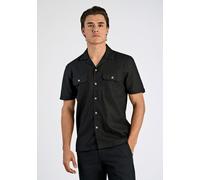 Leinenhemd LINDBERGH "Lindbergh Leinenhemd", Herren, Gr. XL, Normalgrößen, schwarz, Obermaterial: 55% Leinen, 45% Baumwolle, Hemden (73045614-XL) schwarz
