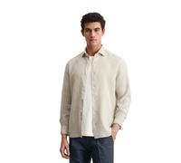 Leinenhemd MARC O'POLO, Herren, Gr. XL, N-Gr, multi, oak, Web, Obermaterial: 100% Leinen, casual, Langarm Manschette, Hemden (42467030-XL) multi, oak