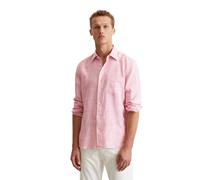 Leinenhemd MARC O'POLO, Herren, Gr. L, N-Gr, bunt (multi, raspberry pink), Web, Obermaterial: 100% Leinen, gestreift, regular fit, 2-Knopf-Manschette, Hemden Leinenhemd, fein gestreift (83343001-L)