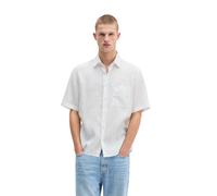 Leinenhemd MARC O'POLO, Herren, Gr. L, N-Gr, weiß, Web, Obermaterial: 100% Leinen, regular fit, Hemden, mit aufgesetzter Brusttasche (98147921-L) weiß