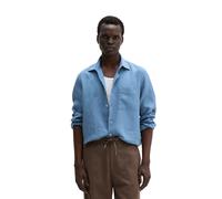 Leinenhemd MARC O'POLO, Herren, Gr. M, N-Gr, blau (provincial blau), Web, Obermaterial: 100% Leinen, Manschette, Hemden, im klassisch cleanen Look (60274707-M) provincial blau