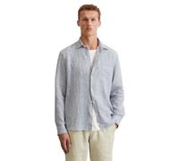 Marc O'Polo Herren Hemd Langarm gestreift, Blau (Multi/Dark Navy), S