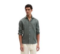 Leinenhemd MARC O'POLO, Herren, Gr. XL, N-Gr, skipping stone, Web, Obermaterial: 100% Leinen, Manschette, Hemden, im klassisch cleanen Look (48329106-XL) skipping stone