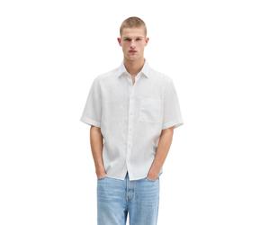 Leinenhemd MARC O'POLO, Herren, Gr. XL, N-Gr, weiß, Web, Obermaterial: 100% Leinen, regular fit, Hemden, mit aufgesetzter Brusttasche (98147921-XL) weiß