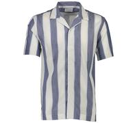 Lindbergh Relaxed Fit Leinenhemd dunkelblau, Gestreift