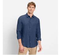 Langarmhemd OLYMP "OLYMP Casual, regular fit, Kent", Herren, Gr. XL, Normaler Arm, royal, 100% Leinen, Hemden (88619460-XL) royal