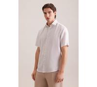 Leinenhemd SEIDENSTICKER "Schwarze Rose", Herren, Gr. XL (44), normale Ärmellängen, beige, 100% Leinen, gestreift, regular fit, Hemden, Regular 1/2 Kentkragen Gestreift (19992253-44) beige