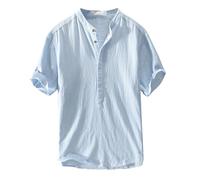 leinenhemd Slim fit Herren Trachtenhemd männer Herren-Flanell-Hemden Sommer Hemd Party Hemd White Shirt Black Edition Sommer Shirt Herren leinen-Shirt Camel Hemden Langarm Herren