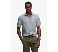Leinenhemd SUPERDRY "RIVIERA S/S LINEN SHIRT", Damen, Gr. 3XL, N-Gr, ticking navy stripe, Web, Obermaterial: 100% Leinen, gestreift, regular fit normal, Hemden Leinenhemd, aus 100% Leinen (49614156-XX