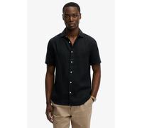 Leinenhemd SUPERDRY "RIVIERA S/S LINEN SHIRT", Herren, Gr. S, N-Gr, eclipse navy, Web, Obermaterial: 100% Leinen, unifarben, regular fit normal, Hemden, aus 100% Leinen (94395357-S) eclipse navy