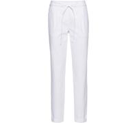 Leinenhose BONPRIX "Leinenhose", Damen, Gr. 50, N-Gr, weiß, Obermaterial: 55% Leinen, 45% Baumwolle, regular fit, Hosen Leinenhose, aus Leinen und Baumwolle, Regular Fit, mit elastischem Gummibund (92
