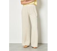 Leinenhose APRICOT "Hose", Damen, Gr. XS (34), N-Gr, beige (stein), Strick, Obermaterial: 87% Viskose CV. 11% Leinen LI. 2% sonstige Fasern AF., Hosen, mit Nadelstreifen (54701100-34) stein