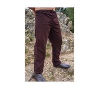 Leonardo Carbone® Leinenhose Herren Asmund - Herren Hosen, Leichte Sommerhose Herren, Festival Outfit, Wikinger, Mittelalter Kleidung, LARP, Cosplay, Freizeithose Lang - 100% Leinen Dunkelbraun S