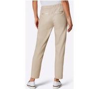 Jogger Pants CREATION L PREMIUM, Damen, Gr. 25, Kurzgrößen, beige, 55% Leinen, 42% Viskose, 3% Elasthan, unifarben, lang, Hosen (77267162-25) beige