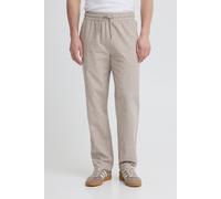 Leinenhose BLEND "BHABAN LIN PANTS PP NOOS", Herren, Gr. S, N-Gr, beige (crockery), Web, Obermaterial: 70% Baumwolle, 30% Leinen, Leinenoptik, unifarben, relaxed fit lang, Hosen, sommerlich, mit hohem