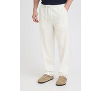 Leinenhose BLEND "BHABAN LIN PANTS PP NOOS", Herren, Gr. S, N-Gr, weiß (snow weiß), Web, Obermaterial: 70% Baumwolle, 30% Leinen, Leinenoptik, unifarben, relaxed fit lang, Hosen, sommerlich, mit hohem
