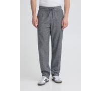 Leinenhose BLEND "BHABAN LIN PANTS PP NOOS", Herren, Gr. XL, N-Gr, grau (schwarz beauty), Web, Obermaterial: 70% Baumwolle, 30% Leinen, Leinenoptik, unifarben, relaxed fit lang, Hosen, sommerlich, mit