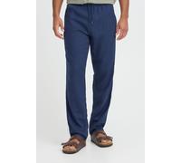 Leinenhose BLEND "BHLikas", Herren, Gr. 36, Länge 32, marineblaus, 55% Leinen, 45% Viskose, unifarben, normal normal, Hosen, Stylische Chino-Leinenhose mit elastischem Bund (22776244-36) marineblaus