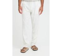 Leinenhose BLEND "BHLikas", Herren, Gr. 36, Länge 34, snow weiß, 55% Leinen, 45% Viskose, unifarben, normal normal, Hosen, Stylische Chino-Leinenhose mit elastischem Bund (55842001-36) snow weiß
