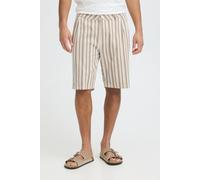 Leinenhose BLEND "BHMaddox Linen Mix Striped", Herren, Gr. S, US-Größen, vanilla ice, 70% Baumwolle, 30% Leinen, gestreift, Basic, weit normal, Hosen, Sommerliche Shorts aus Baumwoll-Leinen-Mix (36858