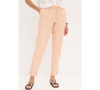 Leinenhose BONPRIX "Leinenhose", Damen, Gr. 36, N-Gr, rosa (vintagerosa), Obermaterial: 55% Leinen, 45% Baumwolle, regular fit, Hosen, aus Leinen und Baumwolle, Regular Fit, mit elastischem Gummibund