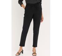 Leinenhose BONPRIX "Leinenhose", Damen, Gr. 38, N-Gr, schwarz, Obermaterial: 55% Leinen, 45% Baumwolle, regular fit, Hosen Leinenhose, aus Leinen und Baumwolle, Regular Fit, mit elastischem Gummibund,