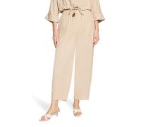 Leinenhose CARTOON "Damen mit Gummizug", Damen, Gr. 38, Normalgrößen, beige, Leinenmischung, Obermaterial: 55% Leinen, 45% Viskose, weit lang, Hosen (21116724-38) beige