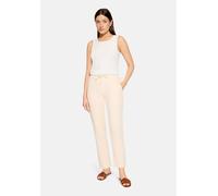 Leinenhose CARTOON "Damen unifarben", Damen, Gr. 40, Normalgrößen, beige (oat milk), Obermaterial: 55% Leinen, 45% Viskose, lässig geschnitten lang, Hosen (18616936-40) oat milk