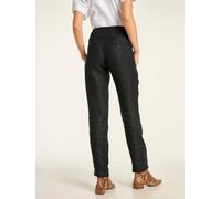Leinenhose, Damen, Gr. 19, Kurzgrößen, schwarz, 100% Leinen, ASHLEY BROOKE BY HEINE, unifarben, lang, Hosen (41563536-19) schwarz