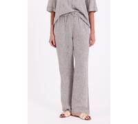 Leinenhose FREEQUENT "FQLAVA-PANTS", Damen, Gr. XL, N-Gr, coffee bean with star off, weiß, Web, Obermaterial: 55% Leinen, 45% Viskose, gestreift, bequem lang, Hosen, bequem weite Form, gestreift (4963
