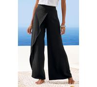 Leinenhose FRENCH CONNECTION, Damen, Gr. 36/38, N-Gr, schwarz, Obermaterial: 80% Viskose, 20% Leinen, unifarben, Hosen, im weit fließendem Lagenlook (17190922-36) schwarz