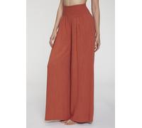 Leinenhose FRENCH CONNECTION, Damen, Gr. 32/34, N-Gr, rost, Web, Obermaterial: 80% Viskose, 20% Leinen, unifarben, Basic, figurumspielend lang, Hosen, mit gerafftem Bund, weite Palazzohose für den Som