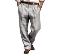 Leinenhose Herren Lang Herren Loose Fit Sommer Strandhose FüR Urlaub Alltag DüNne Leinen Hose Herrenhosen Lang Sommer Leinen Herrenhosen Übergröße Stretch Herren Stoffhose Slim Fit