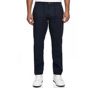 Leinenhose INDICODE "INClio", Herren, Gr. M, N-Gr, navy, Web, Obermaterial: 100% Baumwolle, unifarben, relaxed fit knöchellang, Hosen (62384729-M) navy
