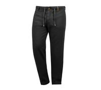 Indicode IDIves Herren Leinenhose Sommerhose Lange Stoffhose mit Kordel Gürtelschlaufen Leinenmix Eingrifftaschen Regular fit, Größe:S, Farbe:Black (999)