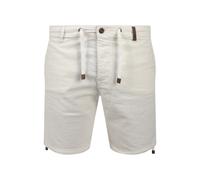 Leinenhose INDICODE "Leinenhose IDMoses", Herren, Gr. L, N-Gr, weiß (off, weiß), Obermaterial: 55% Leinen LI. 45% Baumwolle CO., regular fit kurz, Hosen (54753054-L) off, weiß