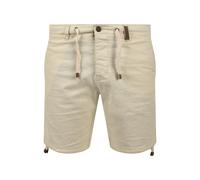 Leinenhose INDICODE "Leinenhose IDMoses", Herren, Gr. XXL, N-Gr, beige (fog), Obermaterial: 55% Leinen LI. 45% Baumwolle CO., regular fit kurz, Hosen (87877028-XXL) fog